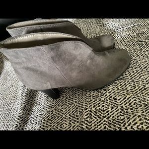Grey Heeled Booties